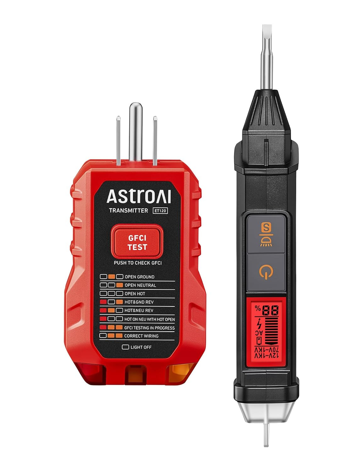 kit de prueba electrica detector de voltaje sin contacto probador tomacorriente
