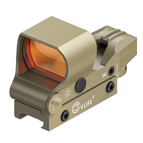 Reflex Sight, 1x28x40mm Red Dot Sight, 4 Adjustable Reticles Sight for Sand