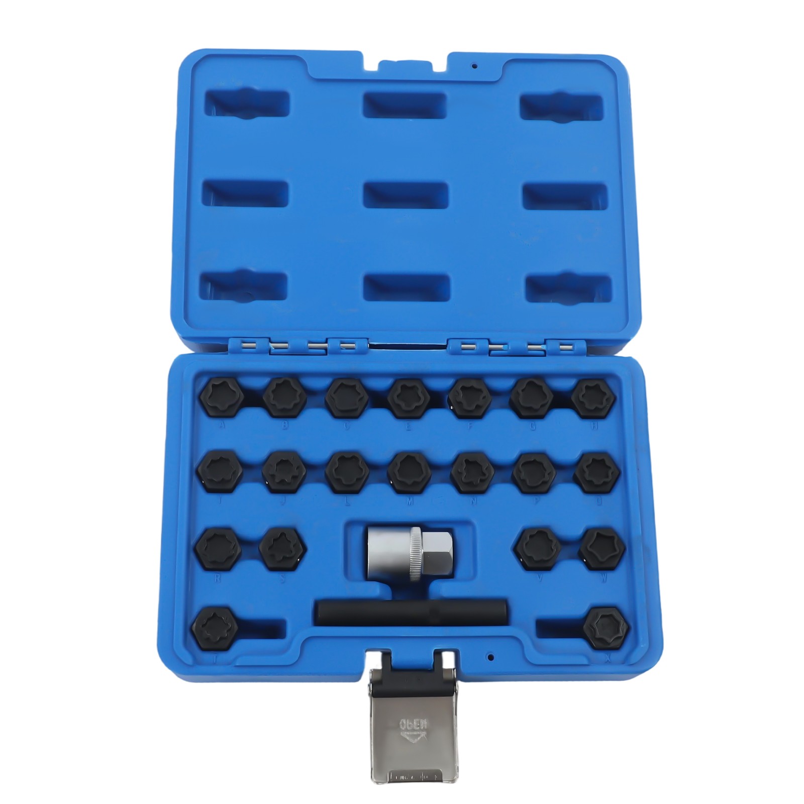 22pcs Universal Wheel Locking Key Socket Wheel Rim Lug Nut Master Removal Tool