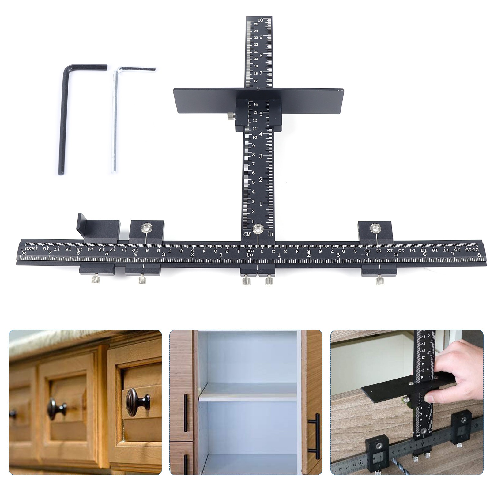 Cabinet Door Drawer Handle Installation Hardware Jig Tool