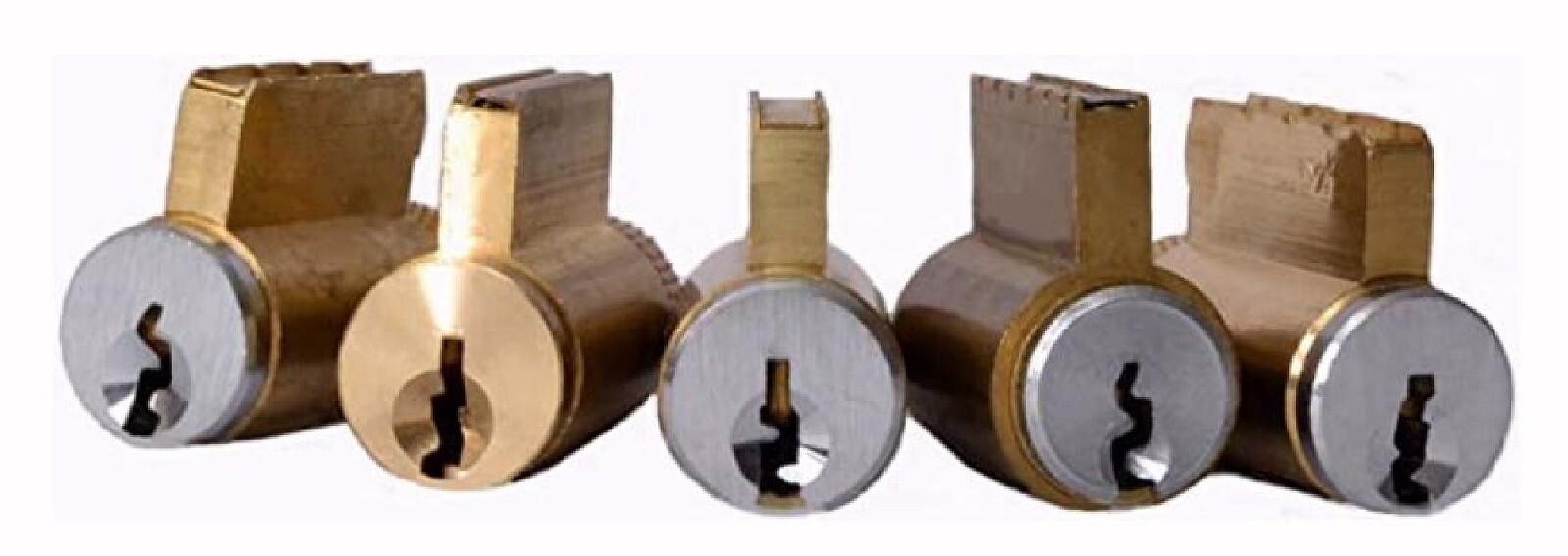 Five Assorted Commercial KIK Cylinders, 6-Pinned, Educational Instructional Set