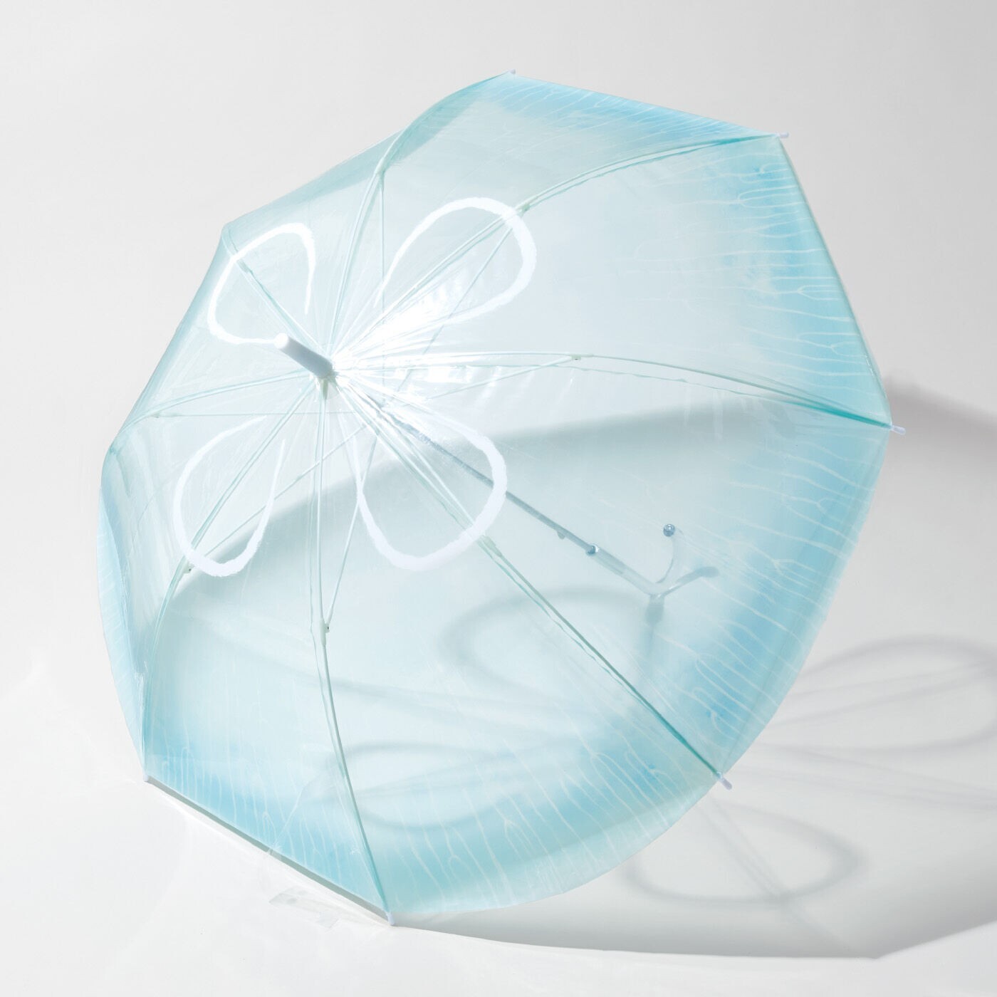 Felissimo Swimming in the Rainy Sky Transparent Jellyfish Umbrella Blue