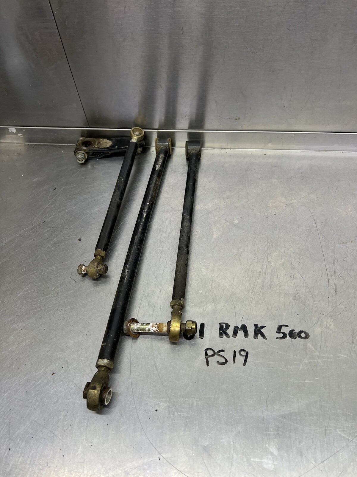 1999 00 01 Polaris Trail RMK 500 Left Right Lower Upper Radius Rod Tie Set