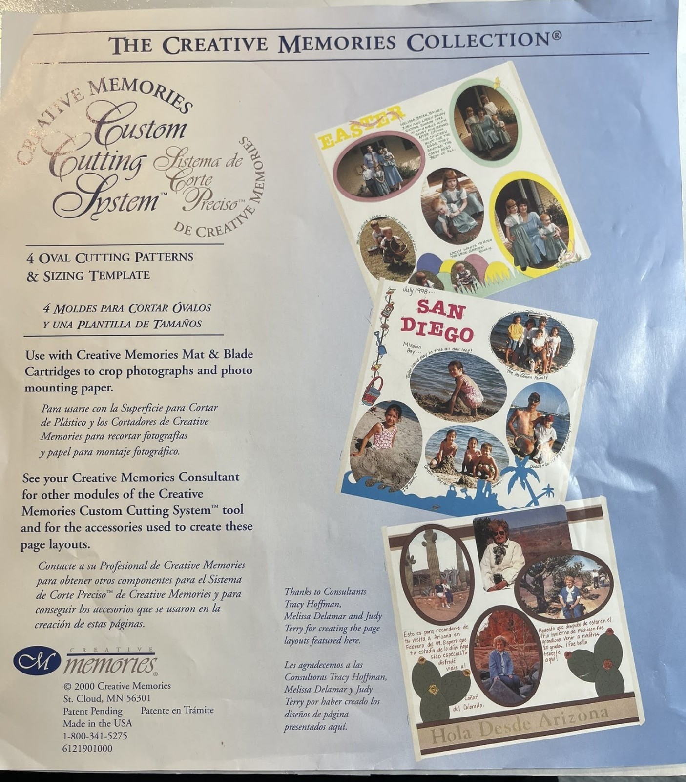 Creative Memories Custom Cutting System 4 Oval Cutting Pattern & Sizing Template