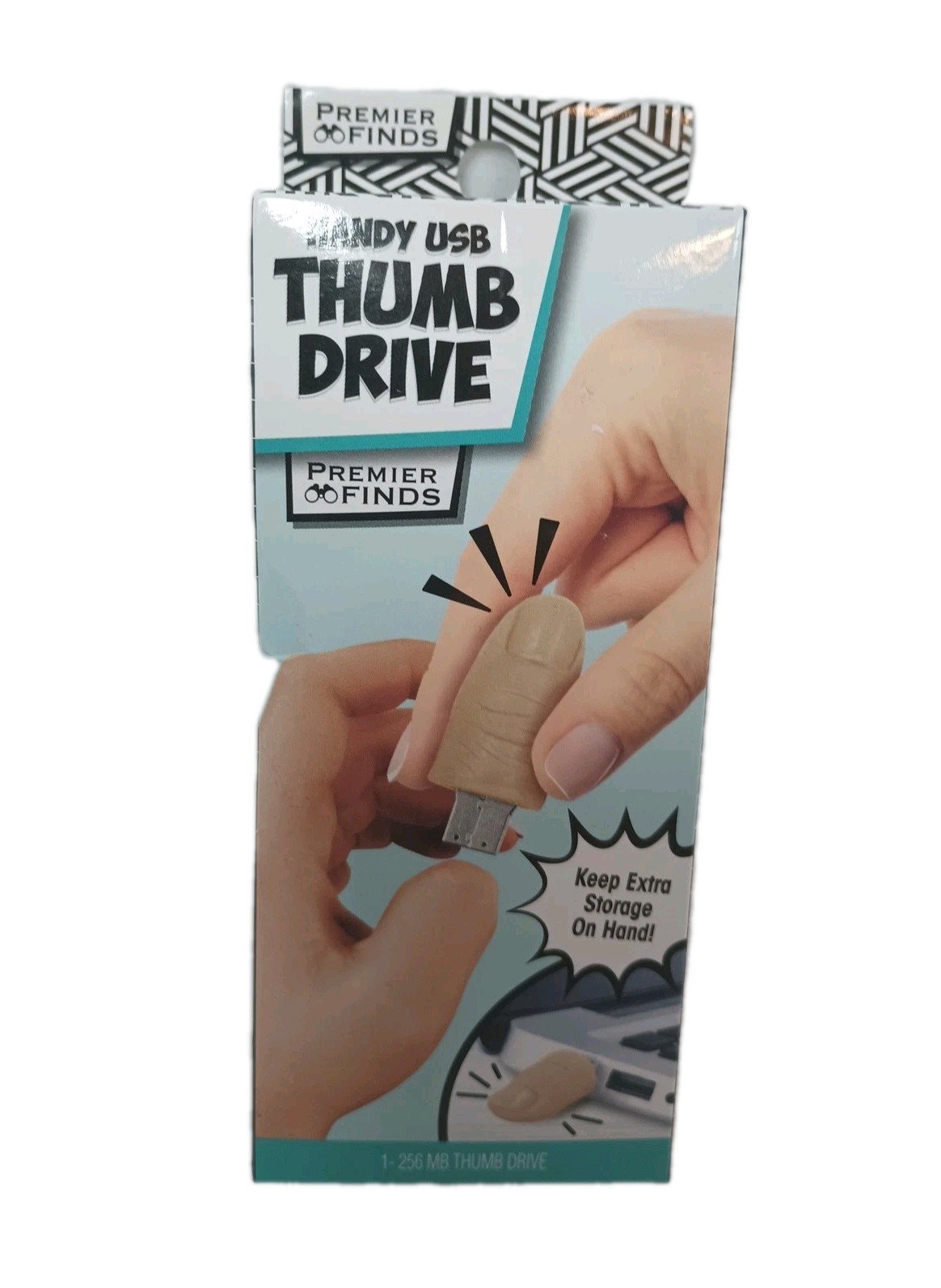 Handy USB Thumb Drive Digital Storage Gag Gift Joke Funny 256 MB White Elephant