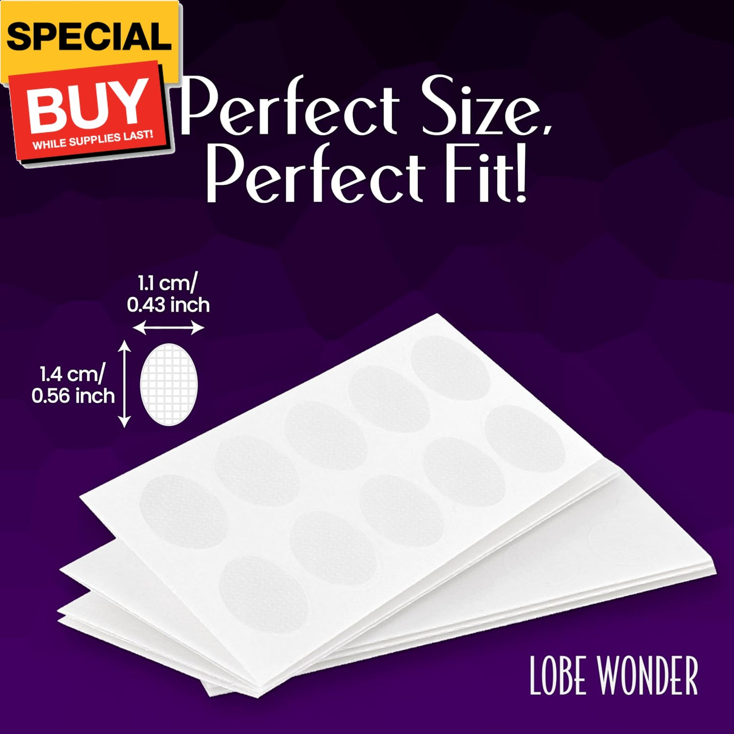 - the ORIGINAL Ear Lobe Support Patch for Pierced Ears - Eliminates