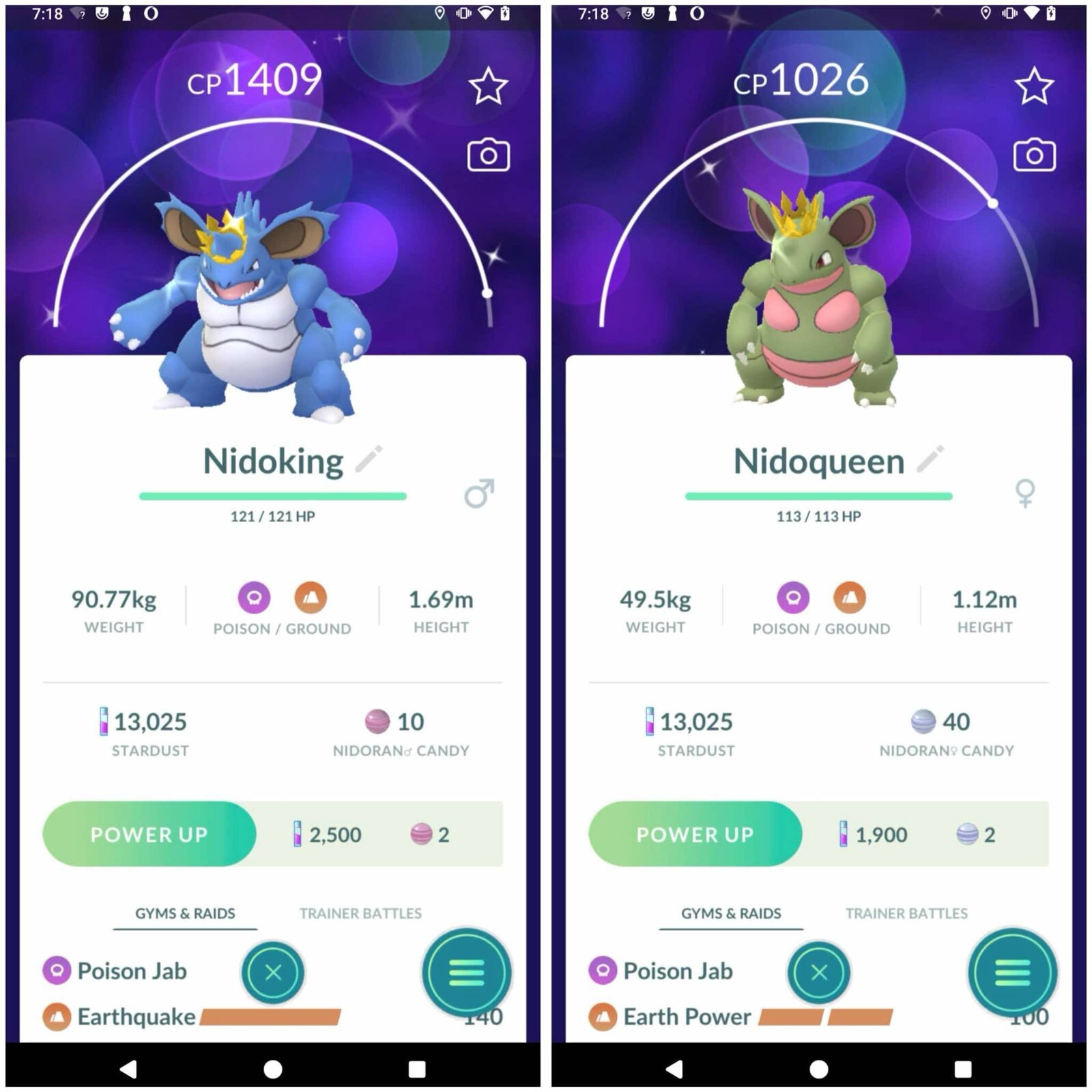 ✨ Shiny Nidoking, Nidoqueen Crown costume✨ - P T C - 20kStardust - Description