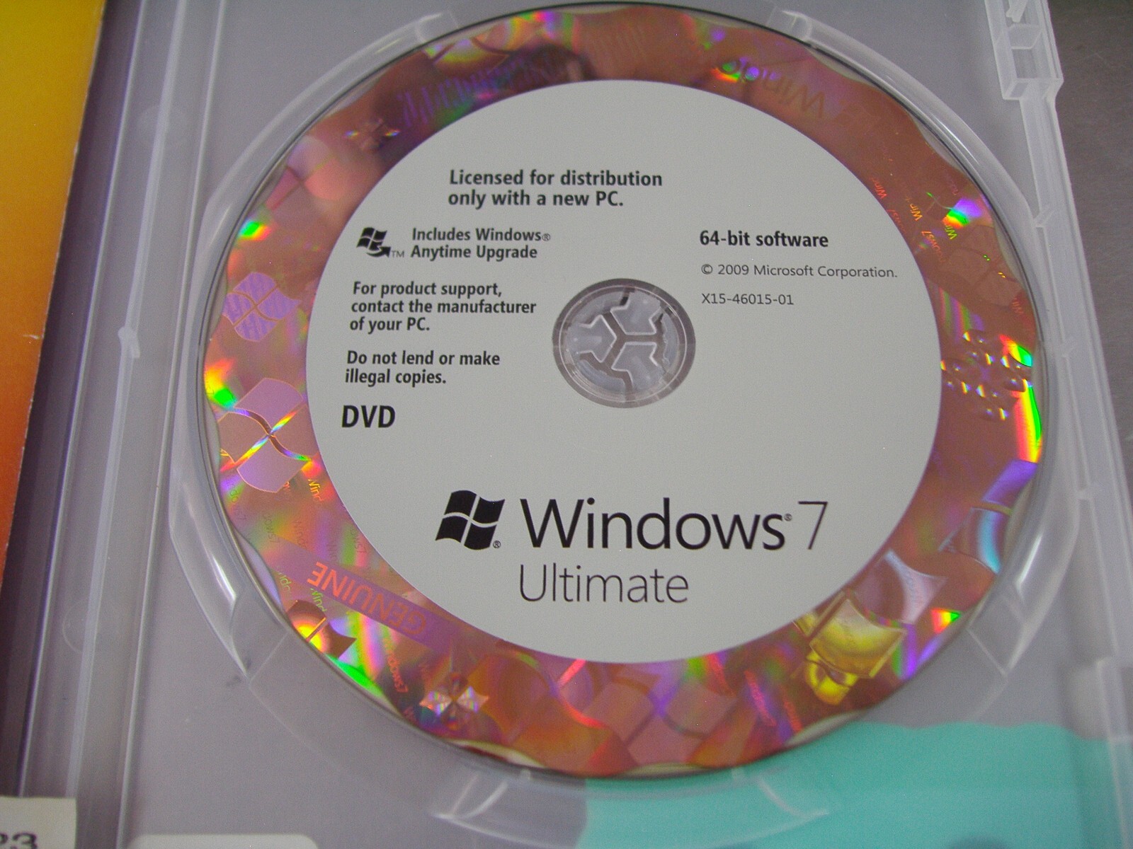 MS Microsoft Windows 7 Ultimate 64 bit x64 DVD Full English =NEW=
