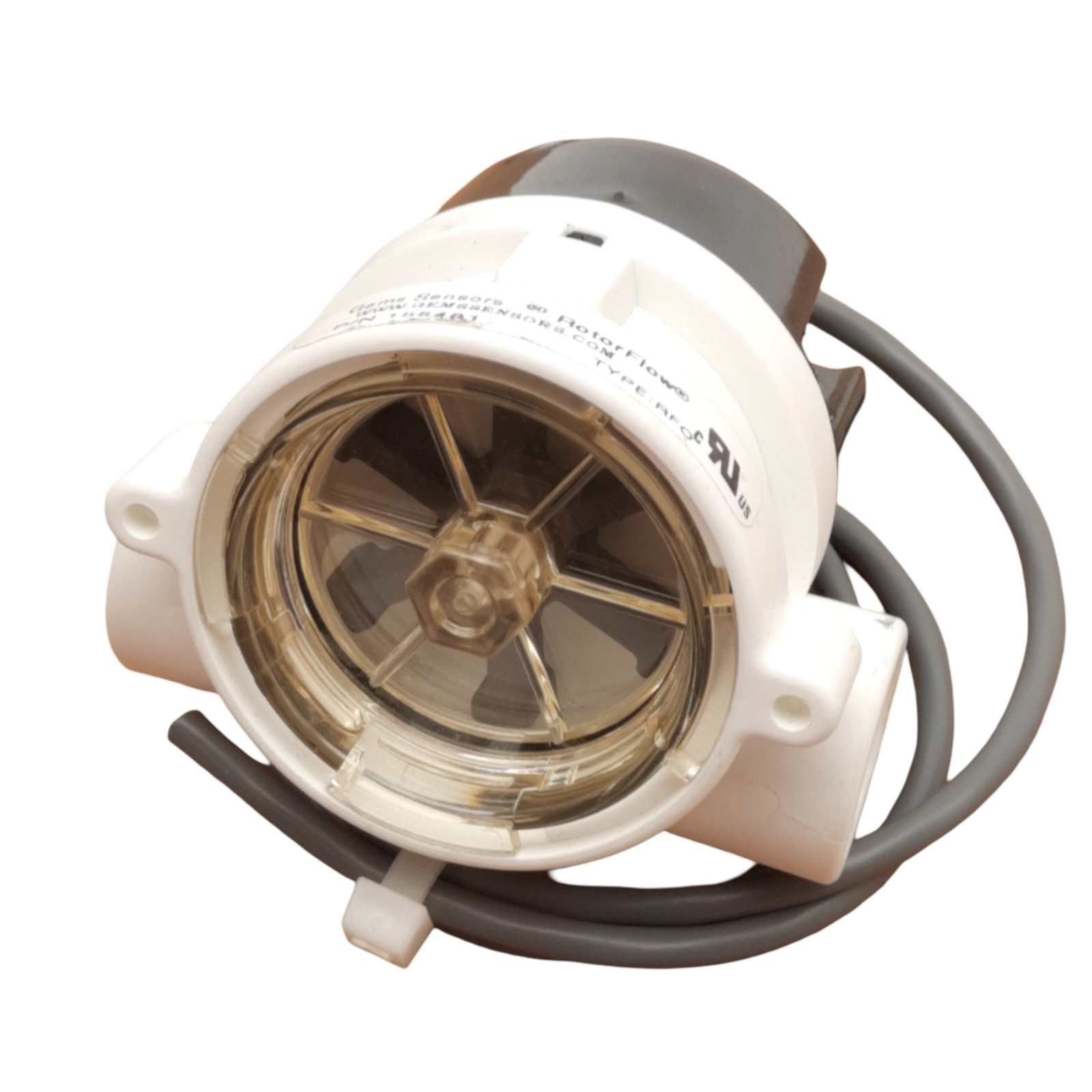 Gems Sensors 155481 RFO Type Flow Rate Monitor, 1.5-20GPM, 4.5-24VDC, 1/2in NPT