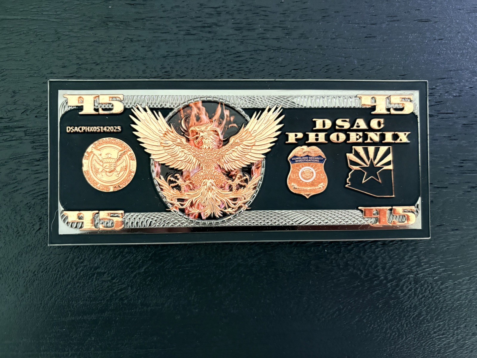 🔥🔥- RARE -Sought After - HSI DSAC Phoenix Copper variant challenge coin 🔥🔥