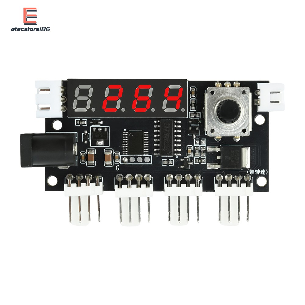 DC 5-24V 5A 4-way PWM Fan Speed Control Intelligent Temperature Control Module