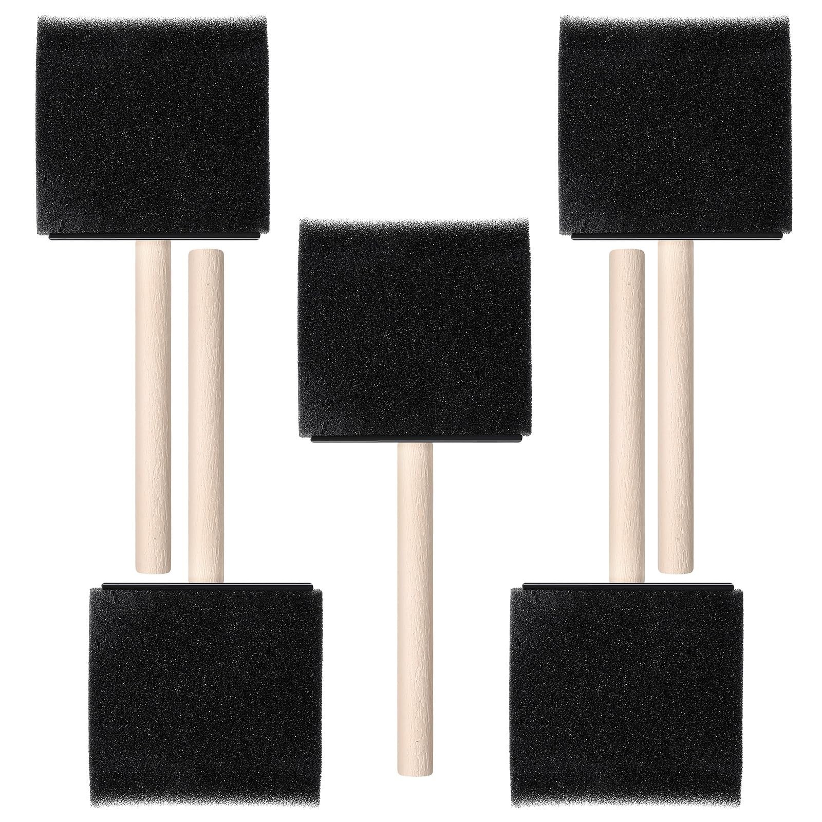 Foam Paint Brushes 3 Inch 5 Pcs Foam Brushes for Painting Wood Handle Sponge ...
