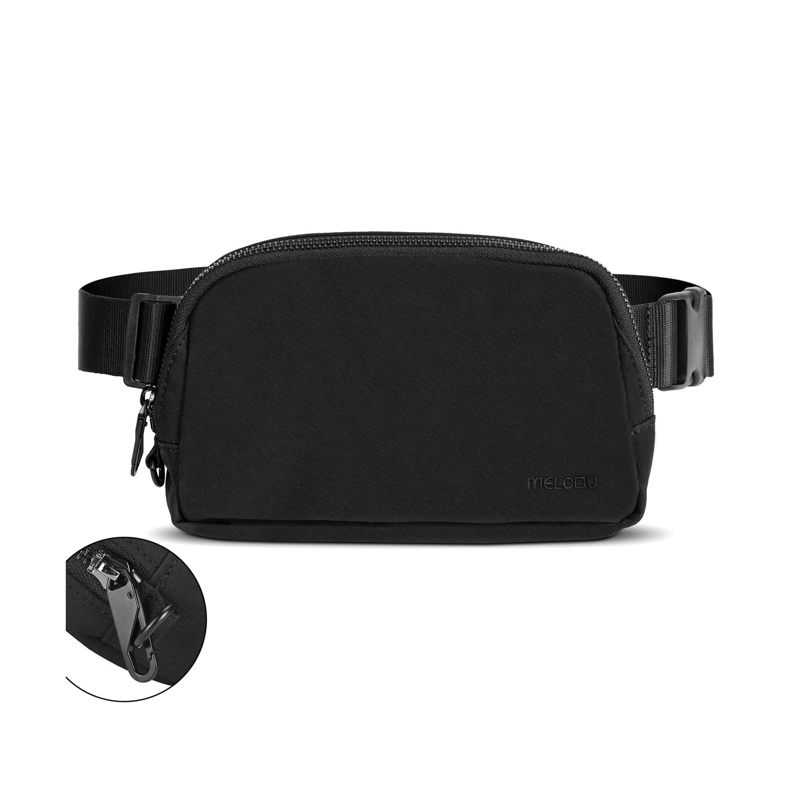 Black Fanny Pack Anti Theft for Women Men Travel, Small Belt Ba... USA Fast Ship