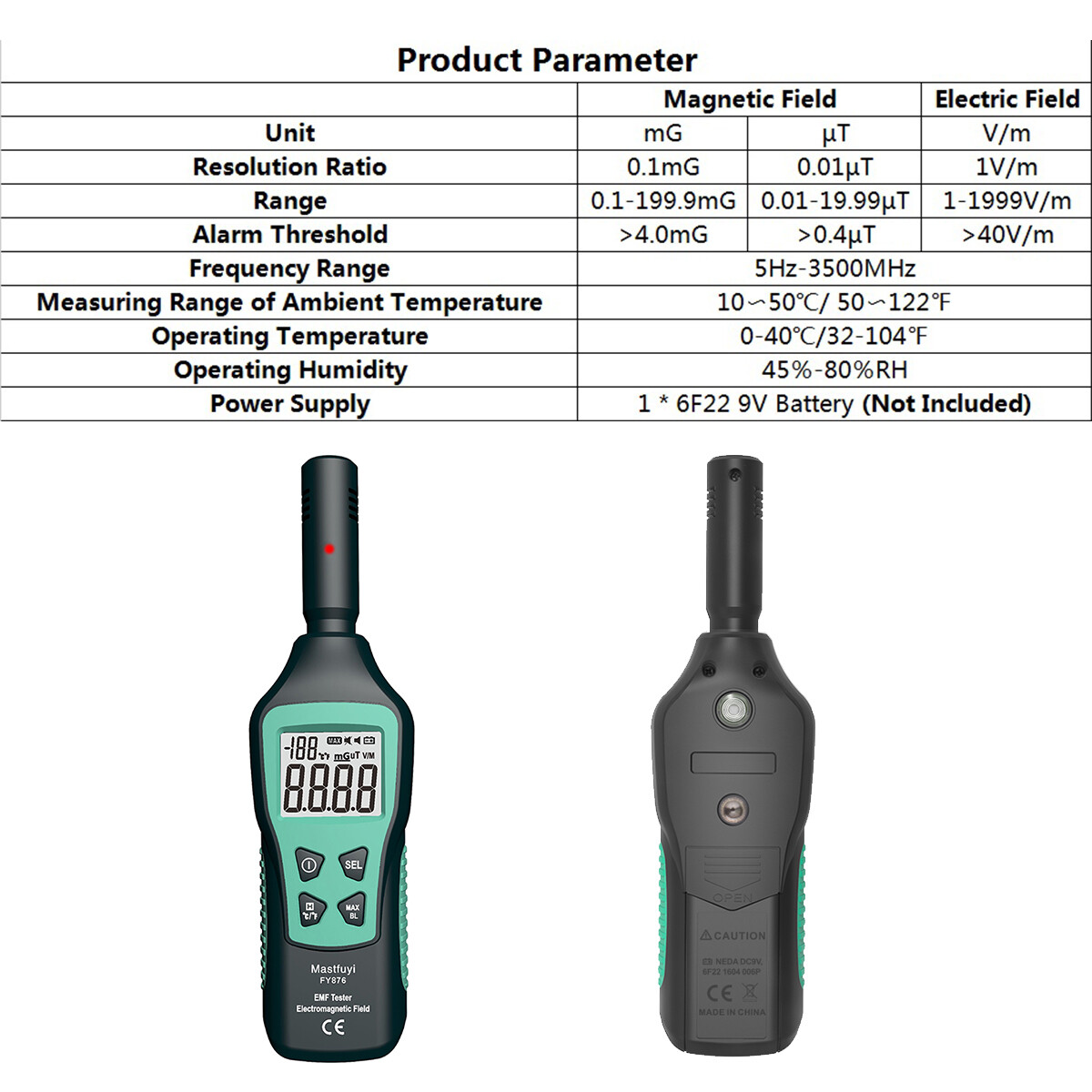 LCD Digital EMF Meter Electromagnetic Radiation Detector High Precision F8H0