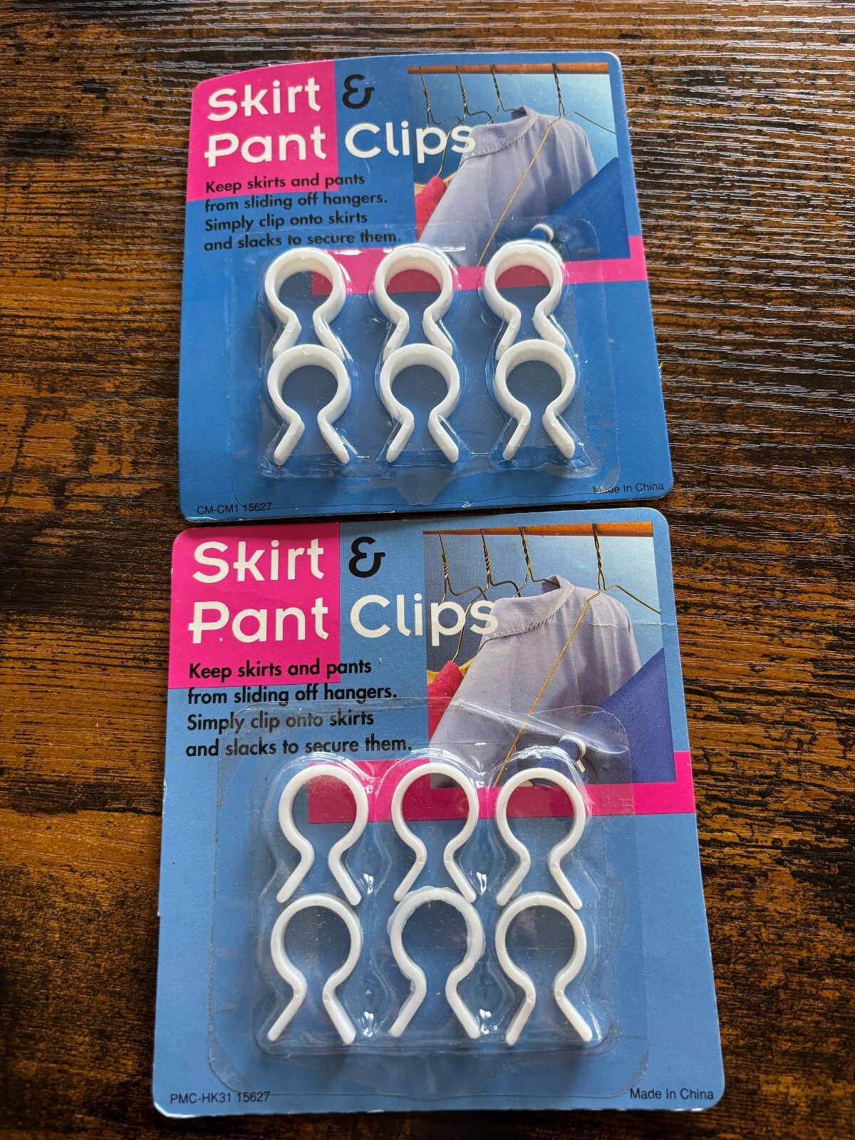 NEW Lot of 2 Vintage Skirt & Pant Clips 6ct SEALED