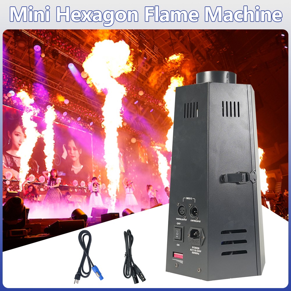 150W Mini Hexagon Flame Thrower Fire Machine DMX512 for DJs concert