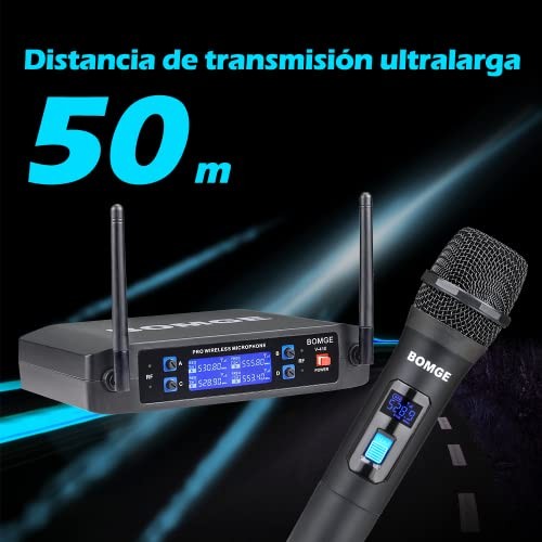 Wireless Microphone System, Pro 4-Channel Cordless Mic Set with Four V410