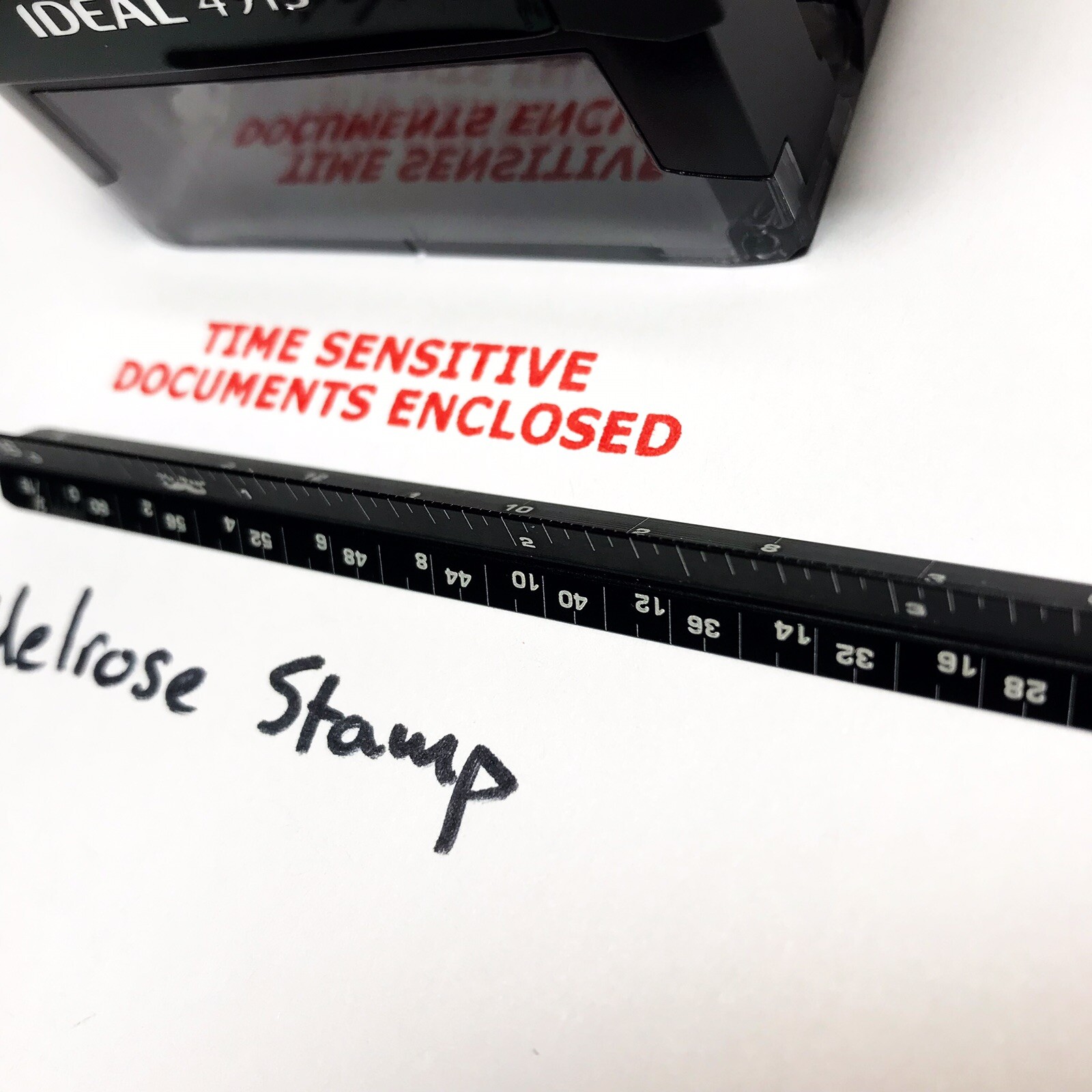 Time Sensitive Documents Enclosed Rubber Stamp Red Ink Self Inking Ideal 4913