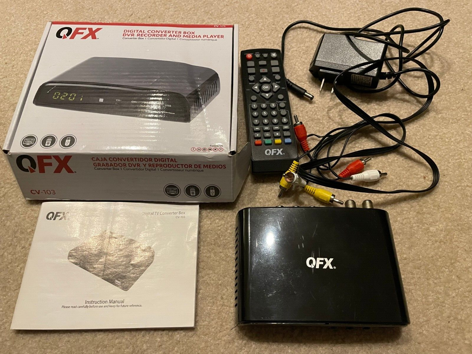 QFX Digital Converter Box Cv-103 DVR Recorder and Media Player