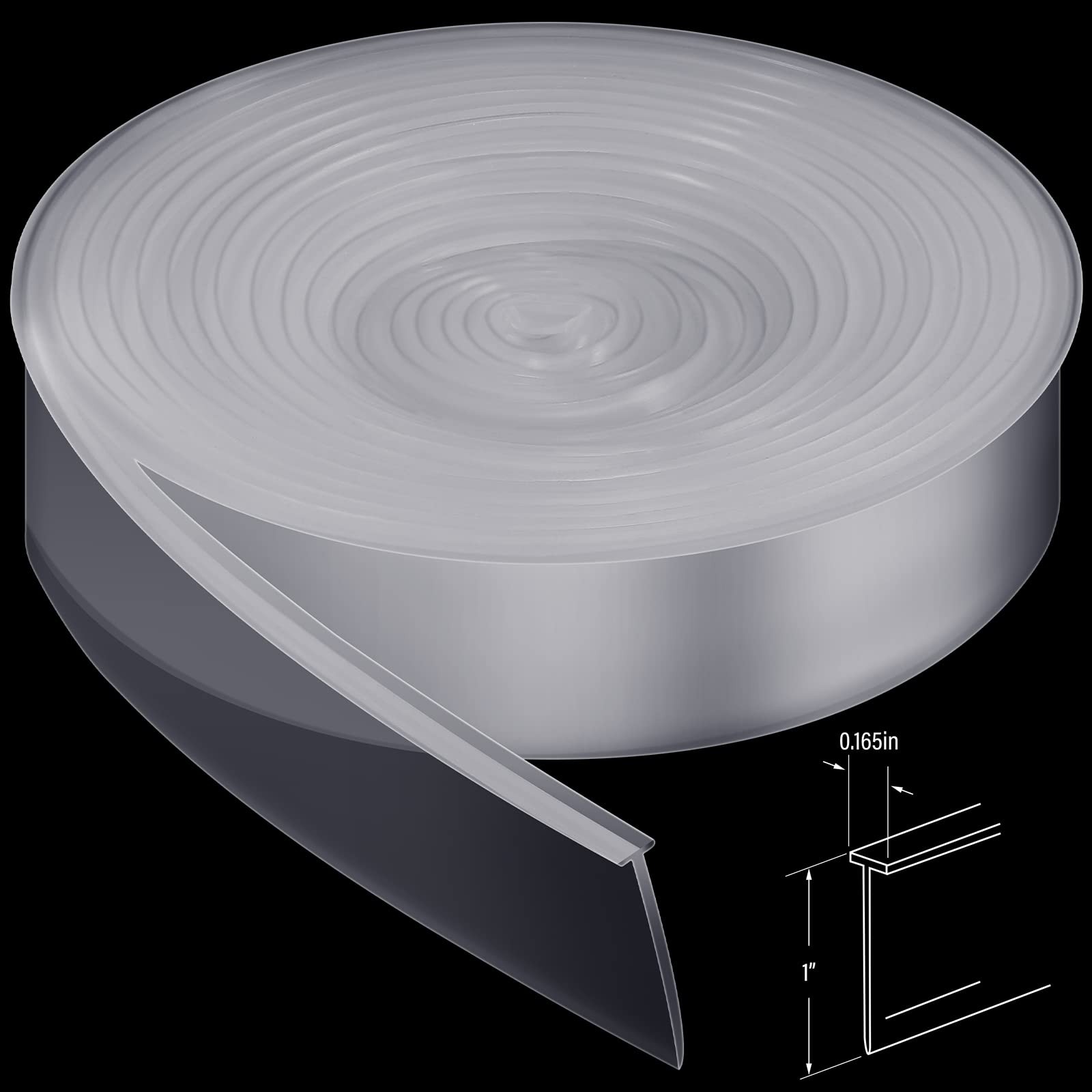 108 Inch Shower Door Seal Strip Silicone Swing Doors Bathroom Seal Bottom Waterp