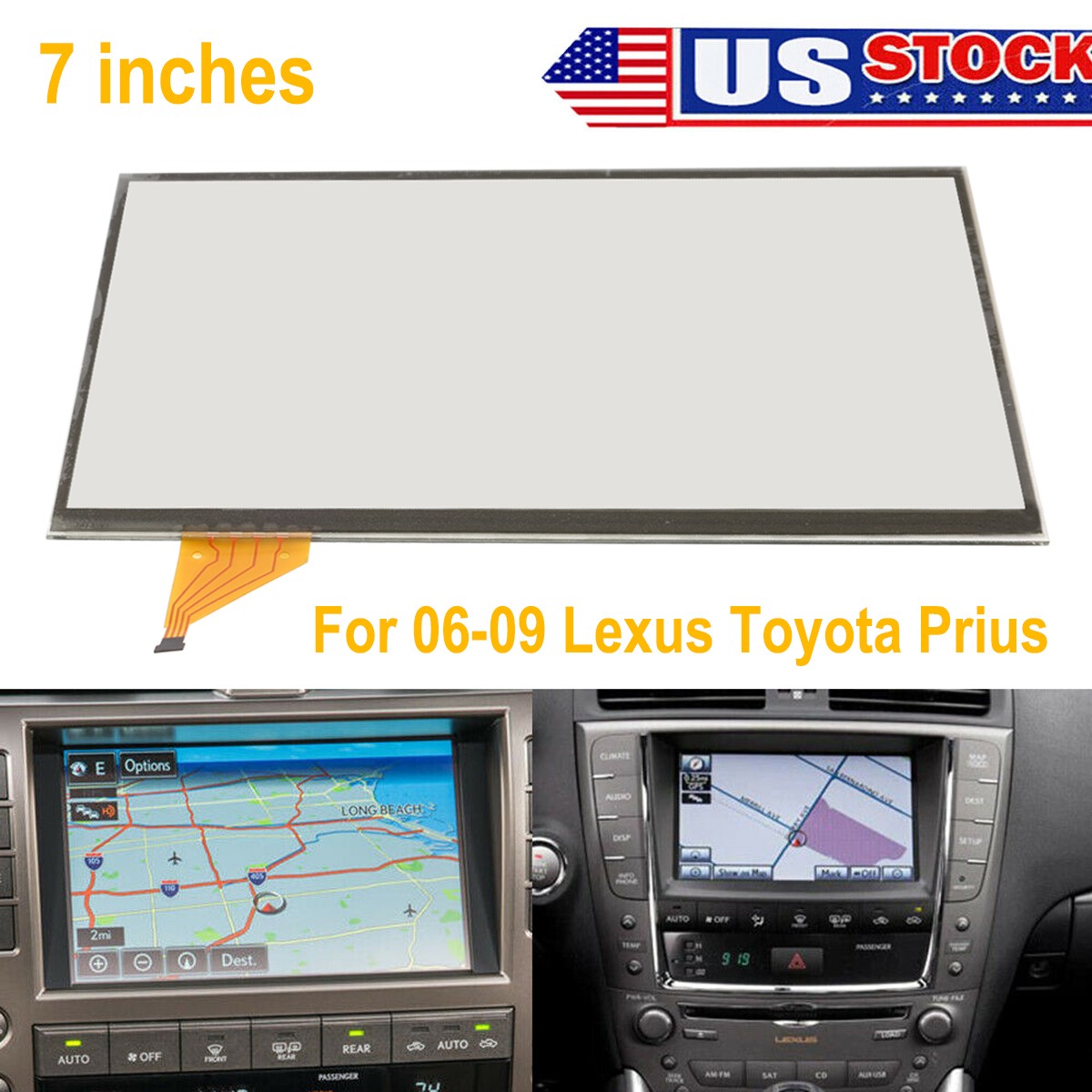NAV GPS Touch Screen Glass Digitizer For 06-09 Lexus IS250 IS350 GS300 RX Radio