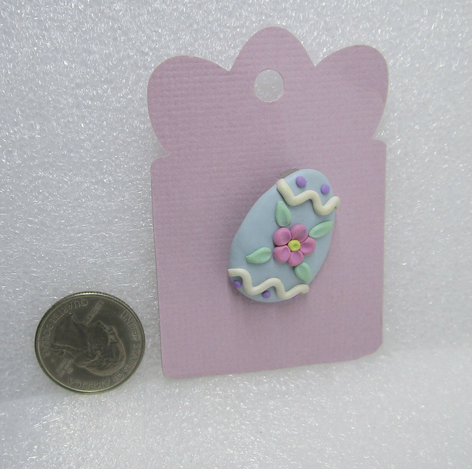 Gone Troppo Handcrafted Clay Easter Egg Pin