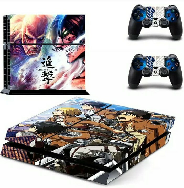 Skin Ps4 L' .02 Attack on Titan Stickers 2 Joysticks Console Decoration Manga