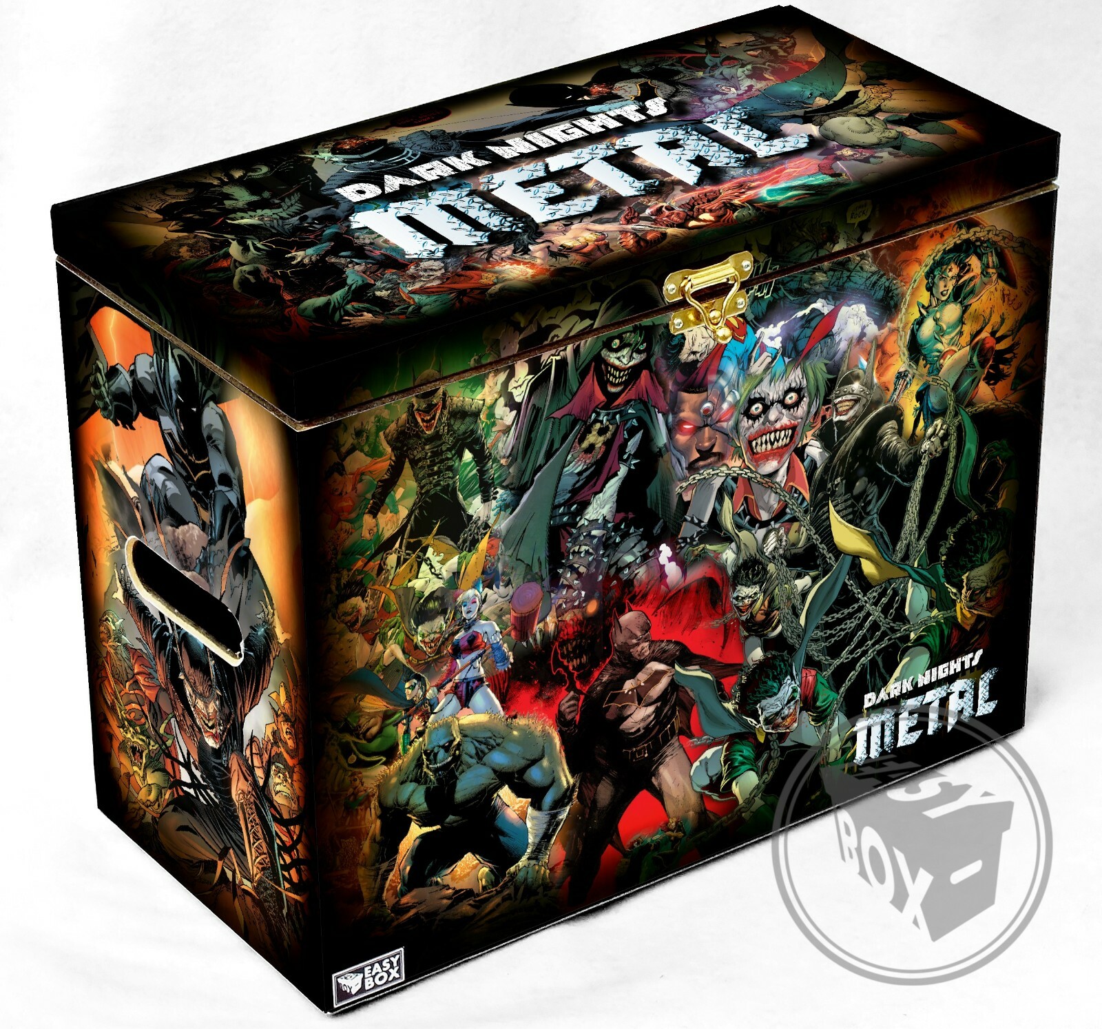 DC Dark Nights Metal - Large Comic Book Hard Storage Box Chest MDF