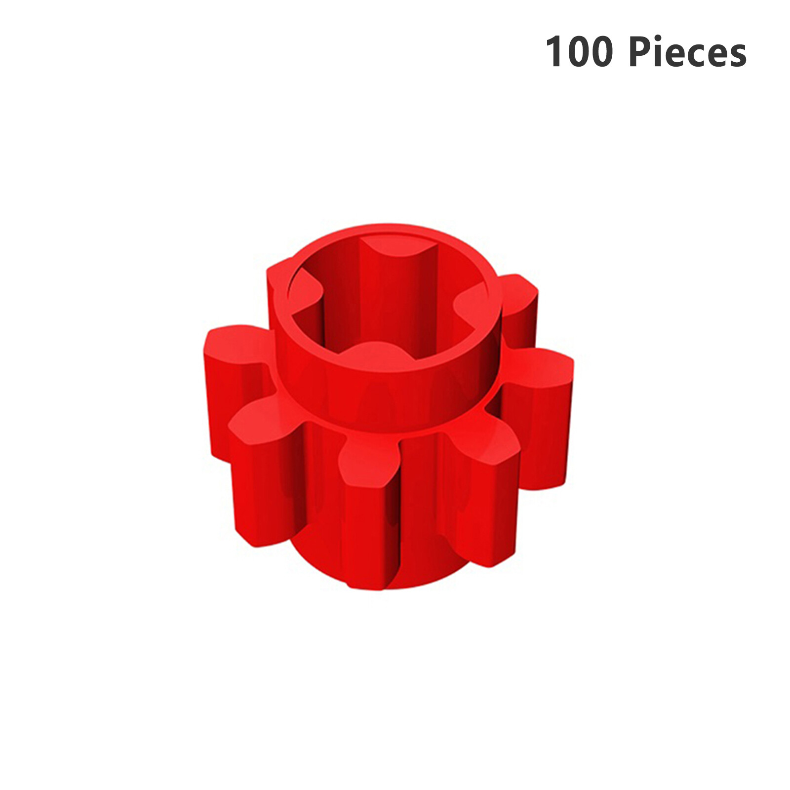 3647 Technic Gear 8 Tooth GEAR Wheel T=8, M=1 Red 100 PCS Bricks, Pieces & Parts