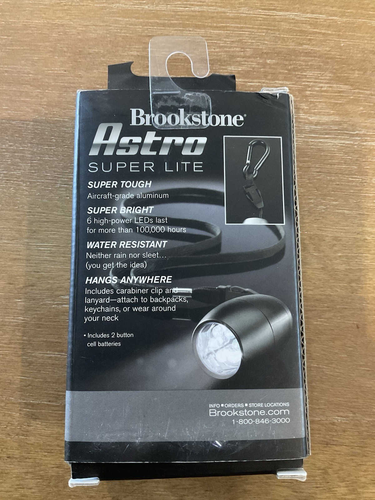 Brookstone Astro SuperLite Basic Black LED Light New In Box