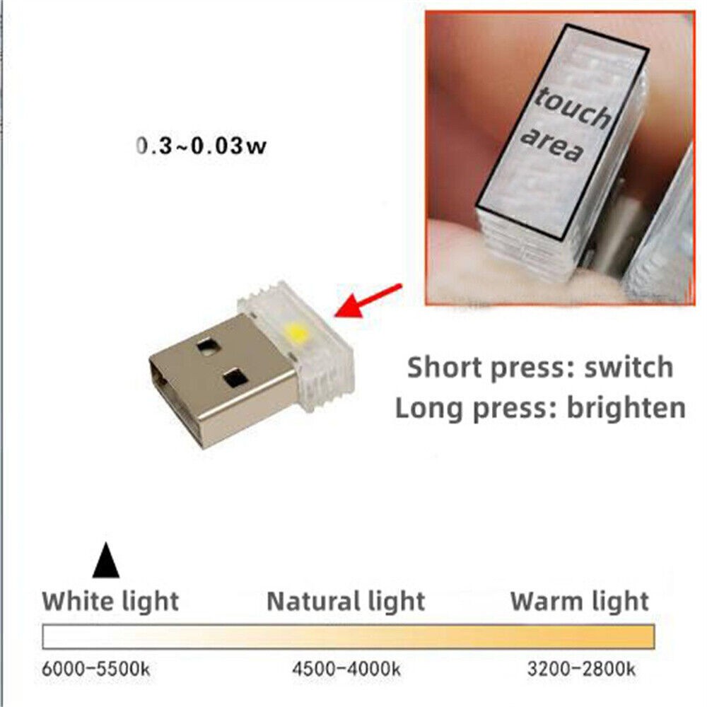 Creative USB LED night light bedroom sleep bedside energy saving eye protection