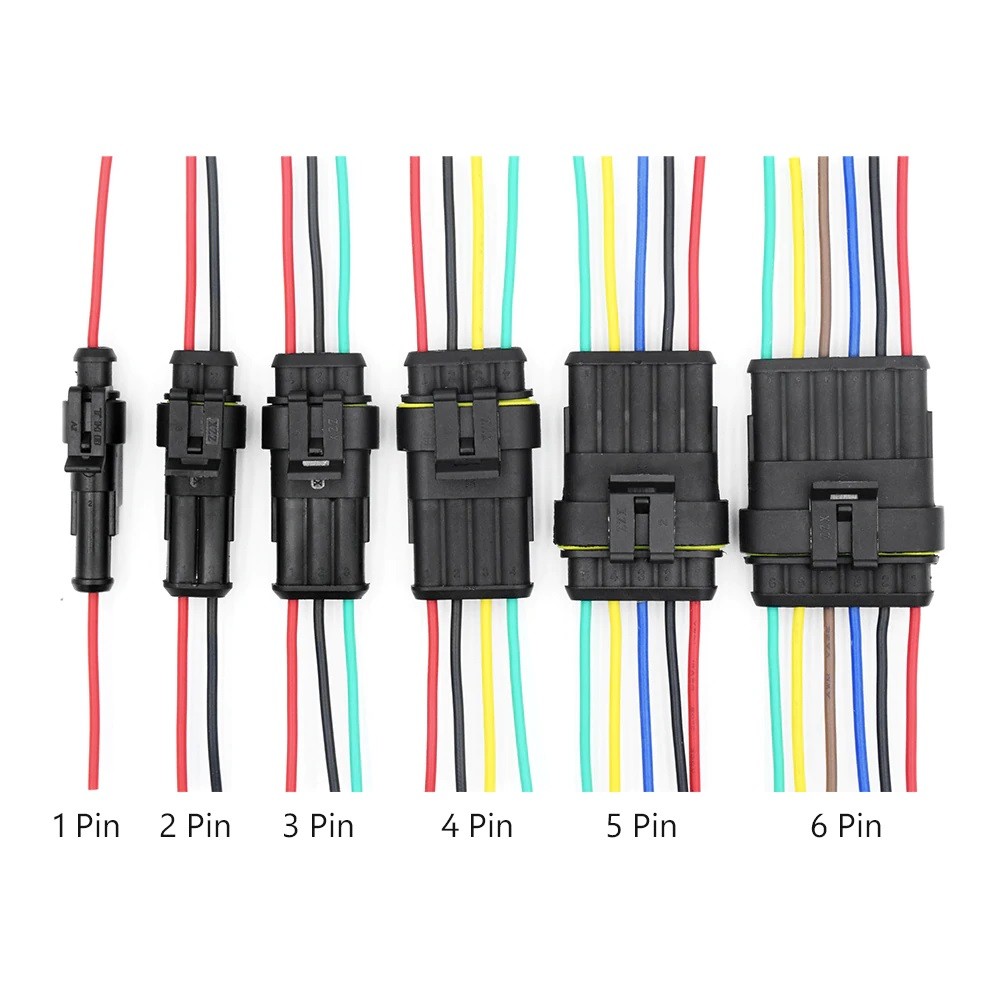 1/2/3/4/5/6 Pin/Wire Waterproof Plug Connector Electrical Car Sealed Male/Female