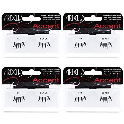 Ardell Accents False Eyelashes #311 Black (4 Pack)