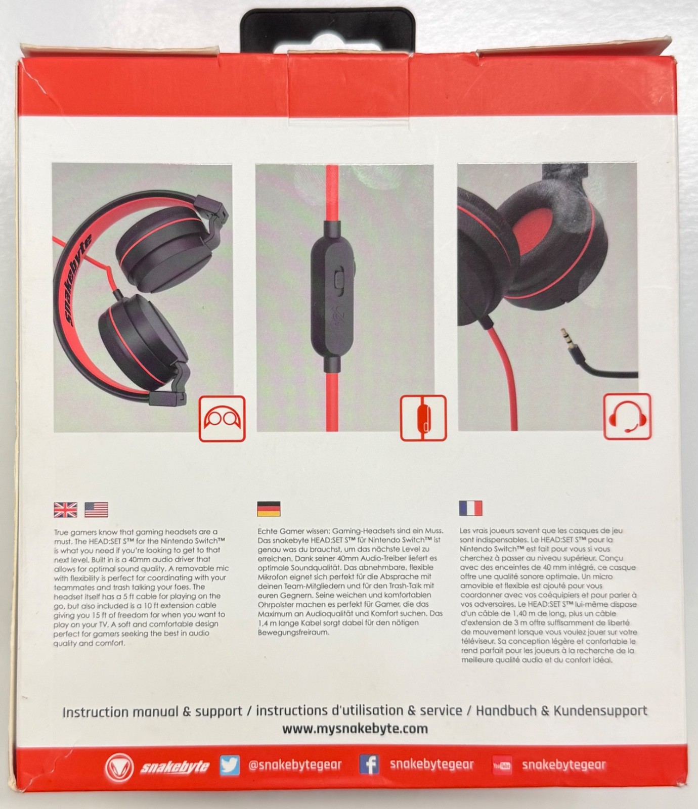 Snakebyte "HEAD:SET S FORNITE" Wired Headset Nintendo Switch (052)