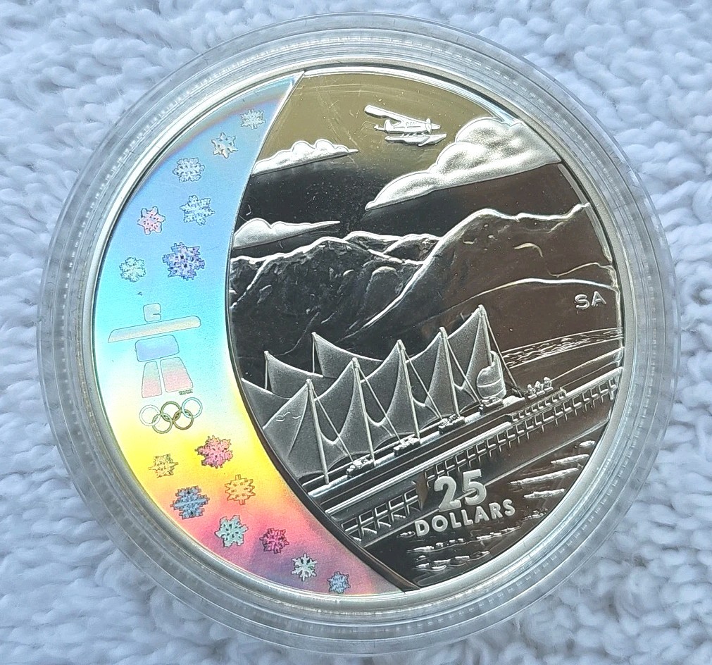 2008 $25 CANADA Sterling Silver Coin 2010 Olympic Winter Games Limited Mintage