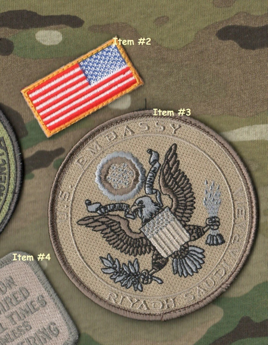 US EMBASSY RIYADH SAUDI ARABIA CIA SAD CLUB MED SANDBOX vêlkrö 2-PC Item #2 + #3