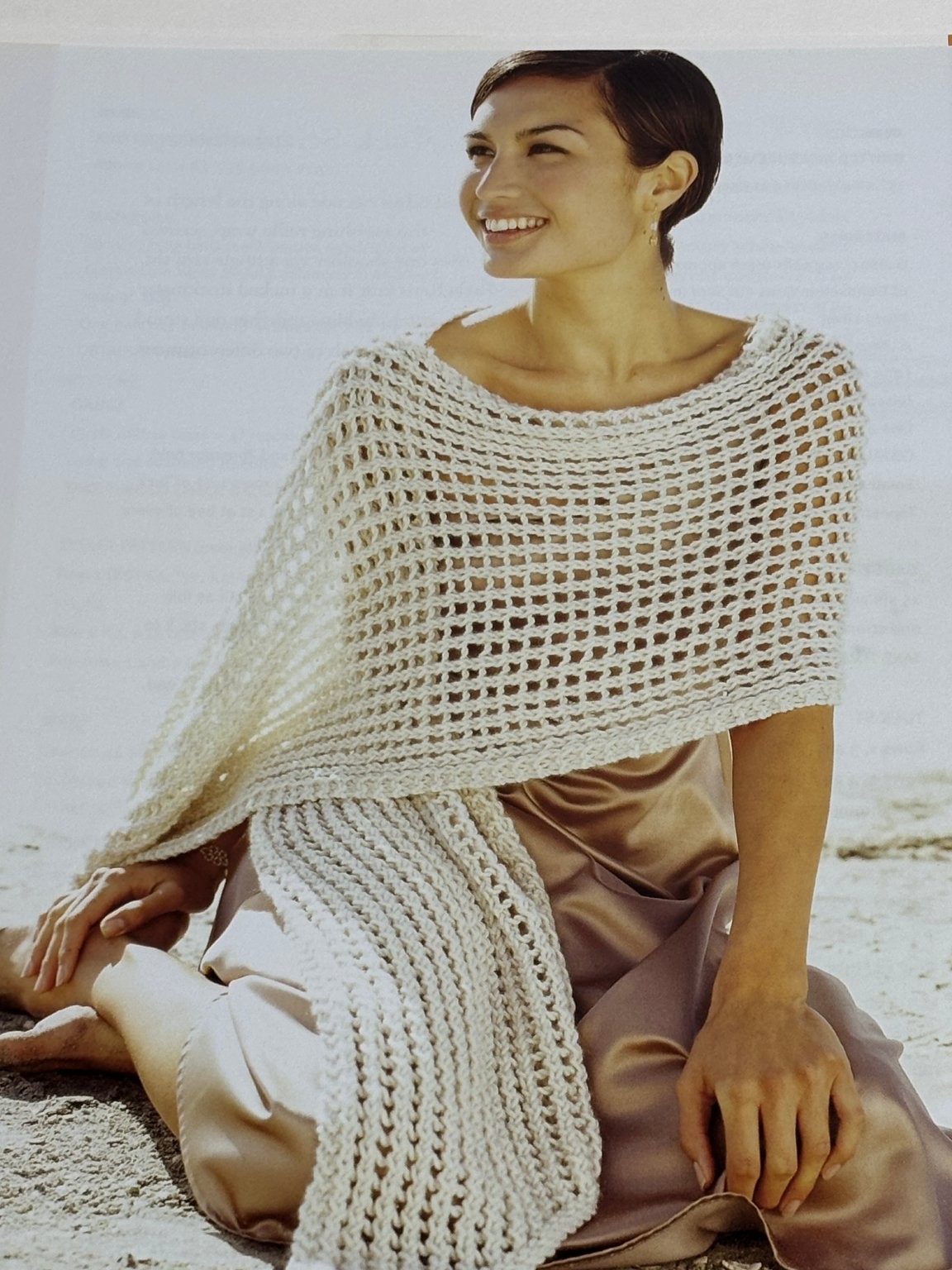 Eyelet Wrap Knitting Pattern Book Pages