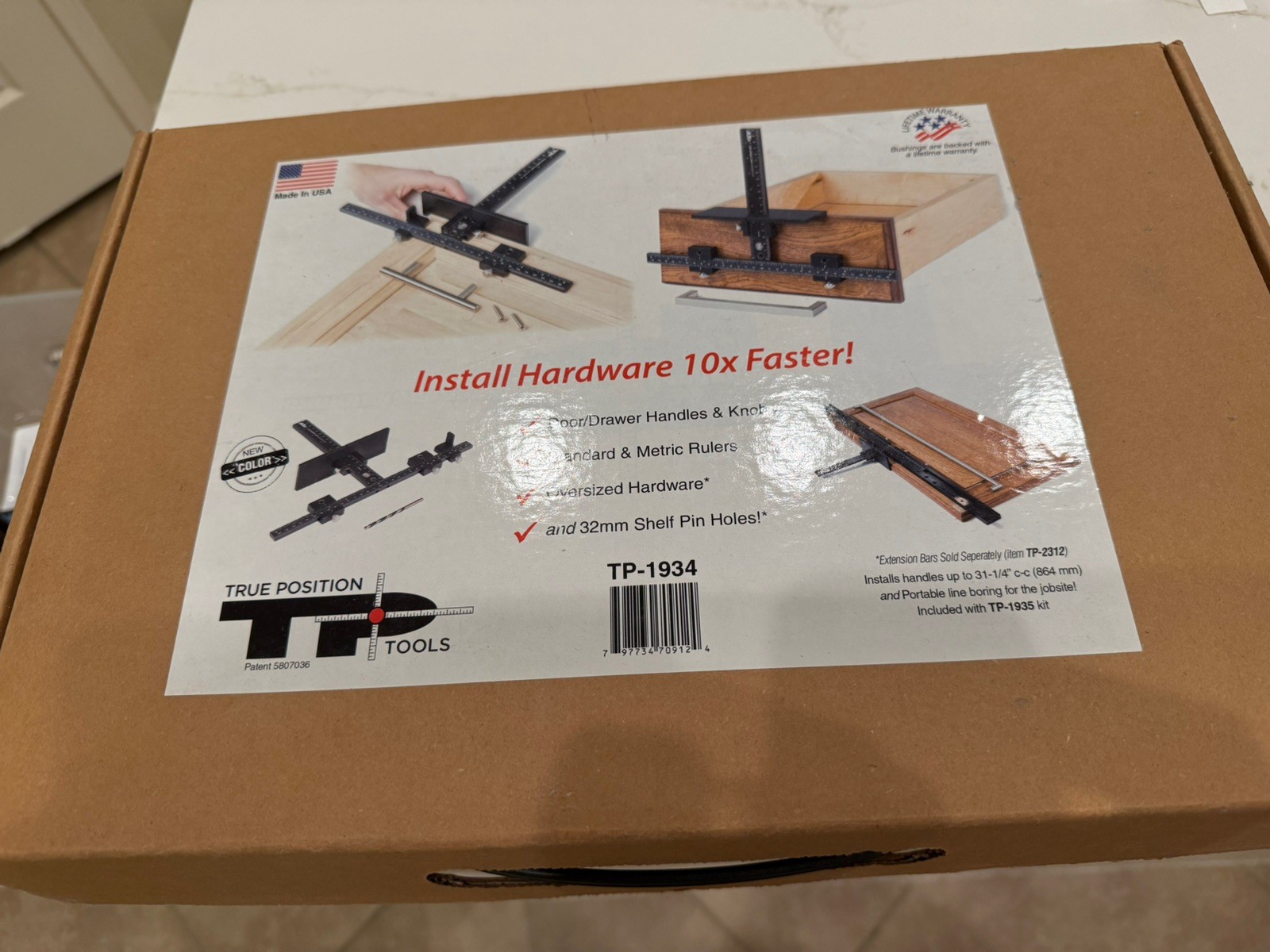 True Position Tools TP-1934 Jig for Handles, Knobs, Shelf Holes w/ TP-5MMJ 5mm …
