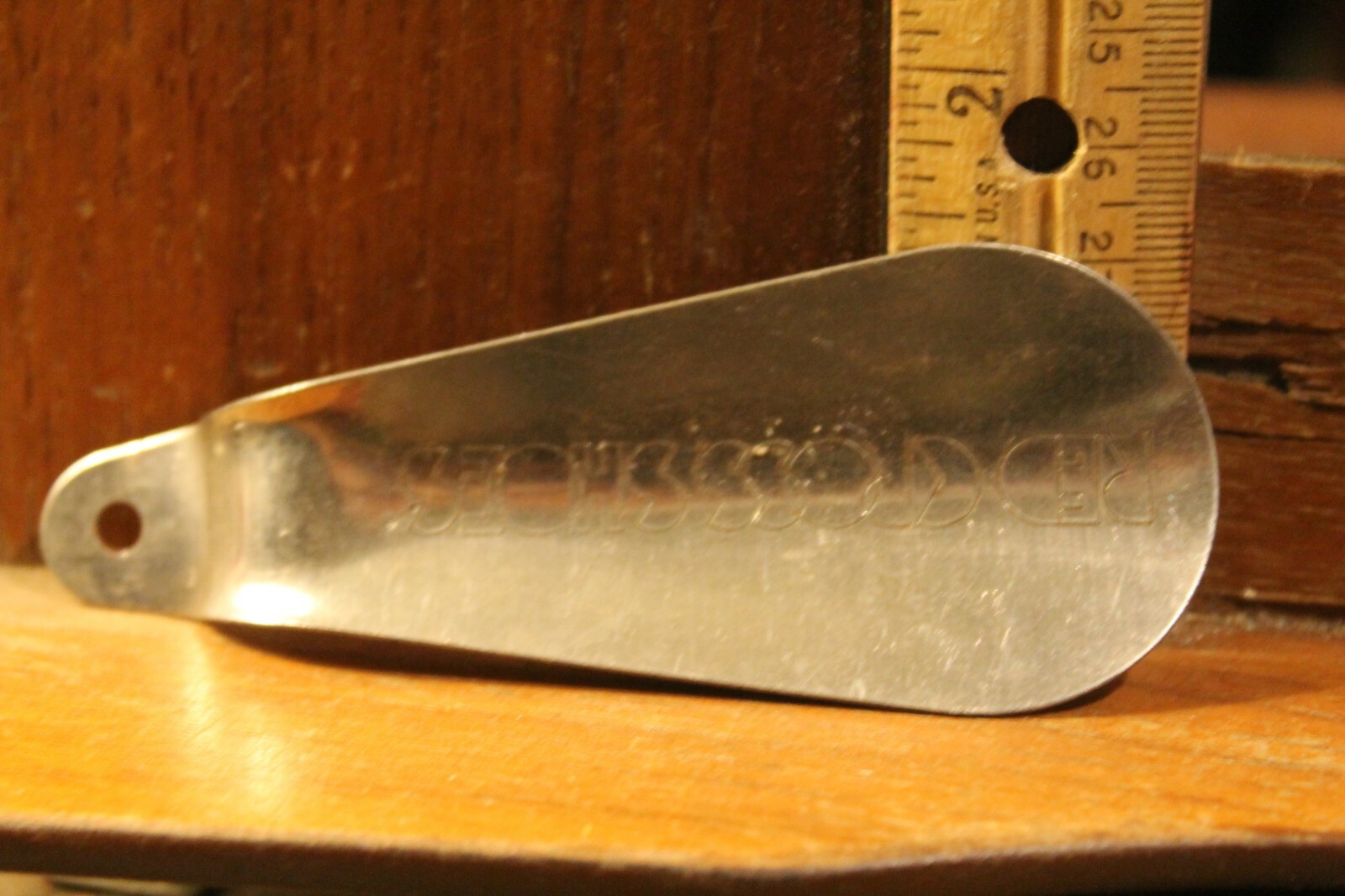 Antique Shoehorn Shoe Spoon Red Cross Shoes Art Deco Font