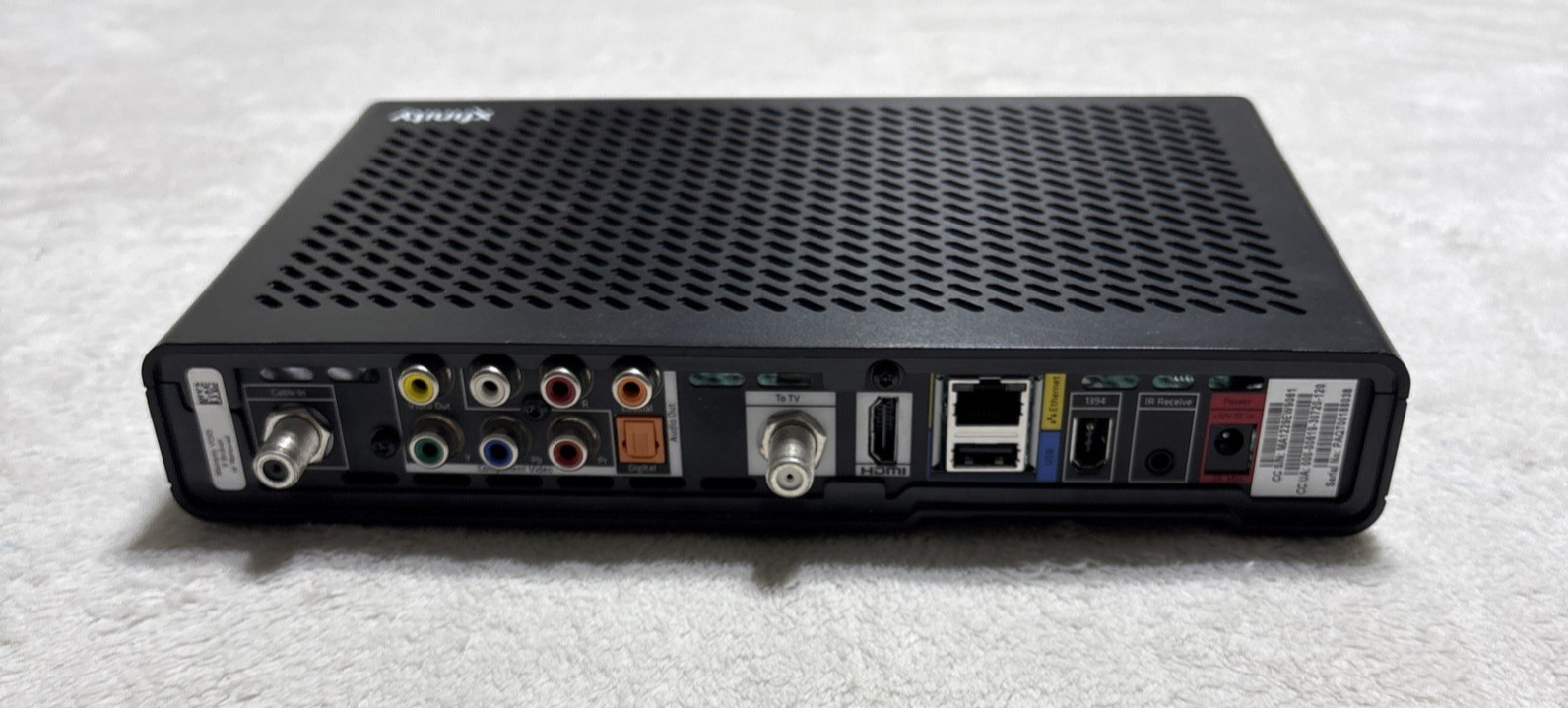 Xfinity Comcast PR150BNM Cable Box, Adapter and XR 2 Remote Dolby Digital