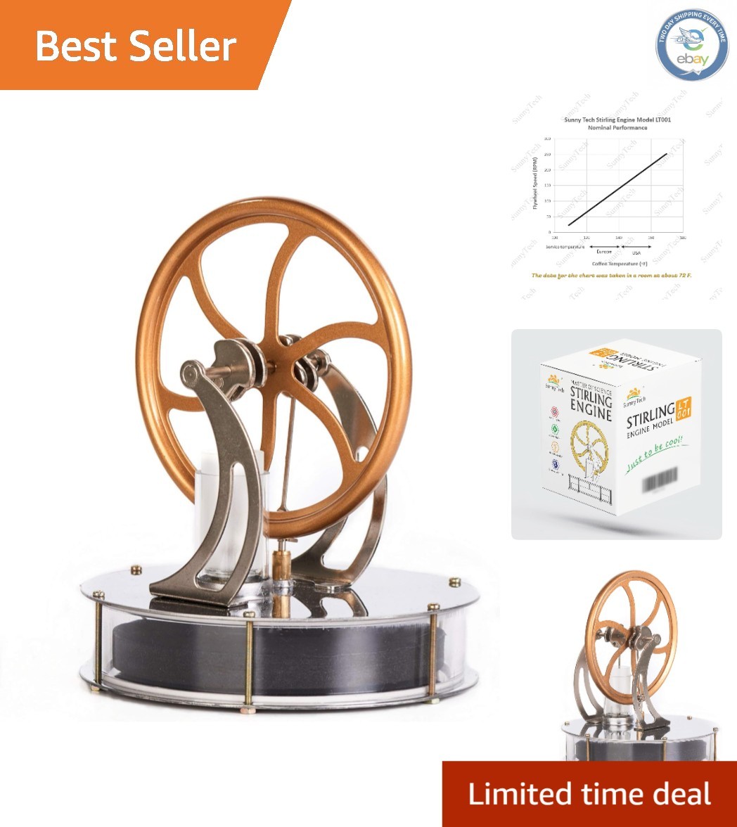 Low Temperature Stirling Engine Model Kit That Runs - Engaging Steam Heat Model