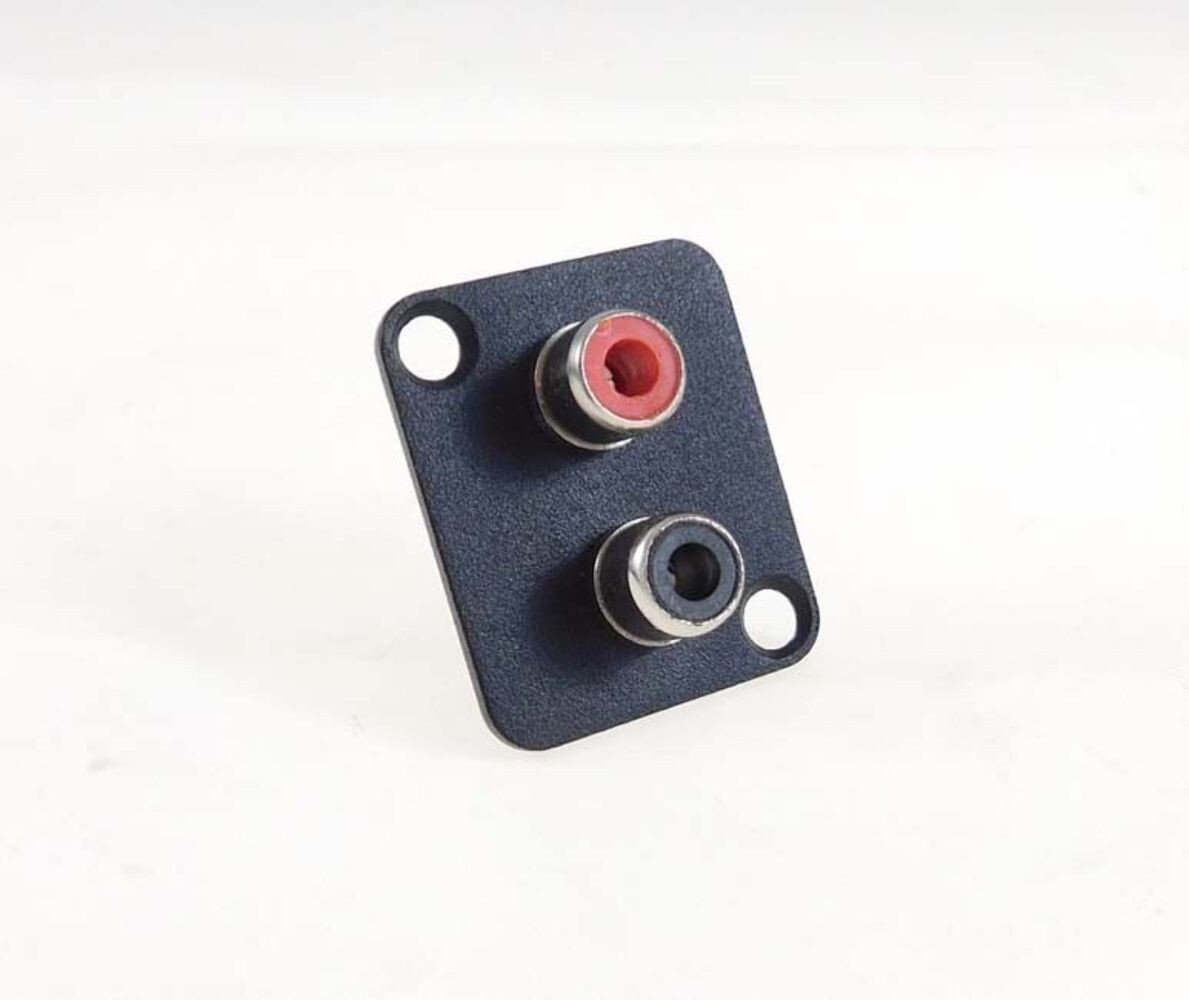PROCRAFT D-PLATE Panel Mount w/ Dual RCA Solder Type Jacks #D-DUALRCA