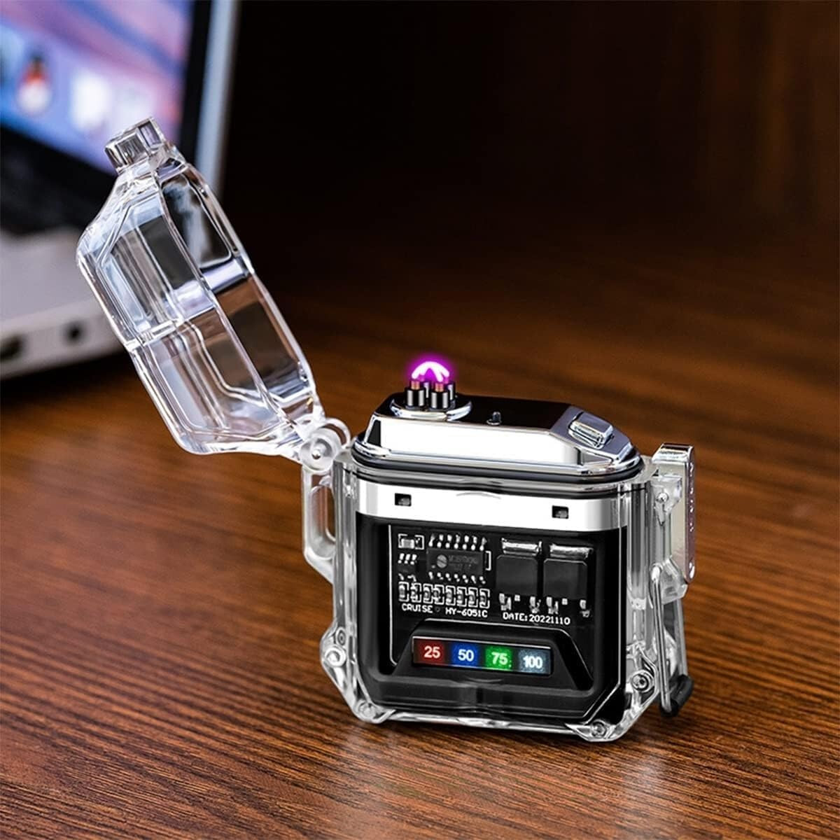 Plasma Electric Flameless Lighter USB Rechargeable Waterproof w/ Flashlight