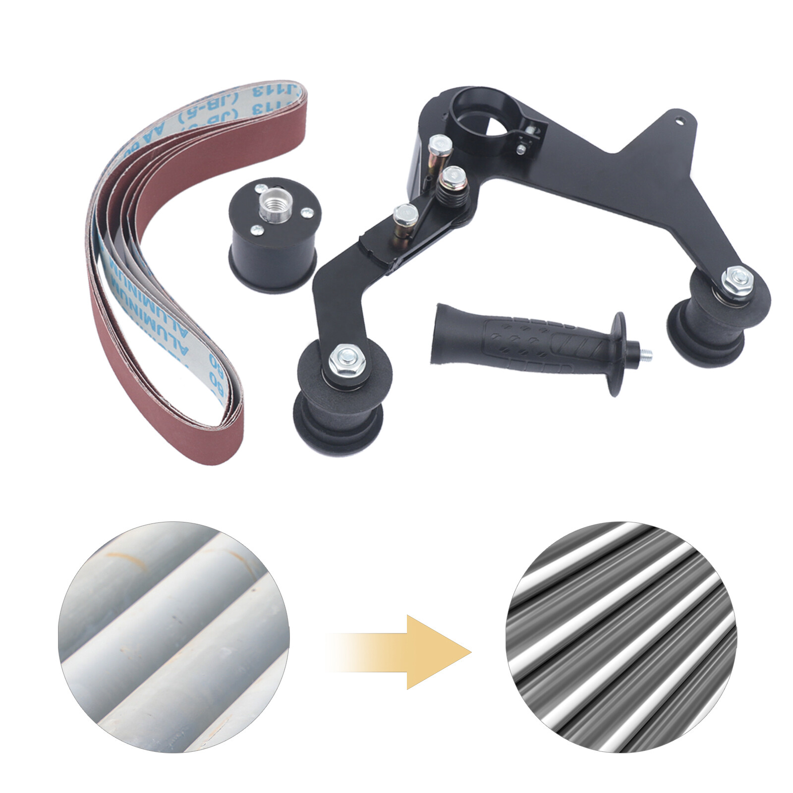 Belt Sander Attachment Bracket Angle Grinder Pipe Tube Support 5/8-11 Thread Kit