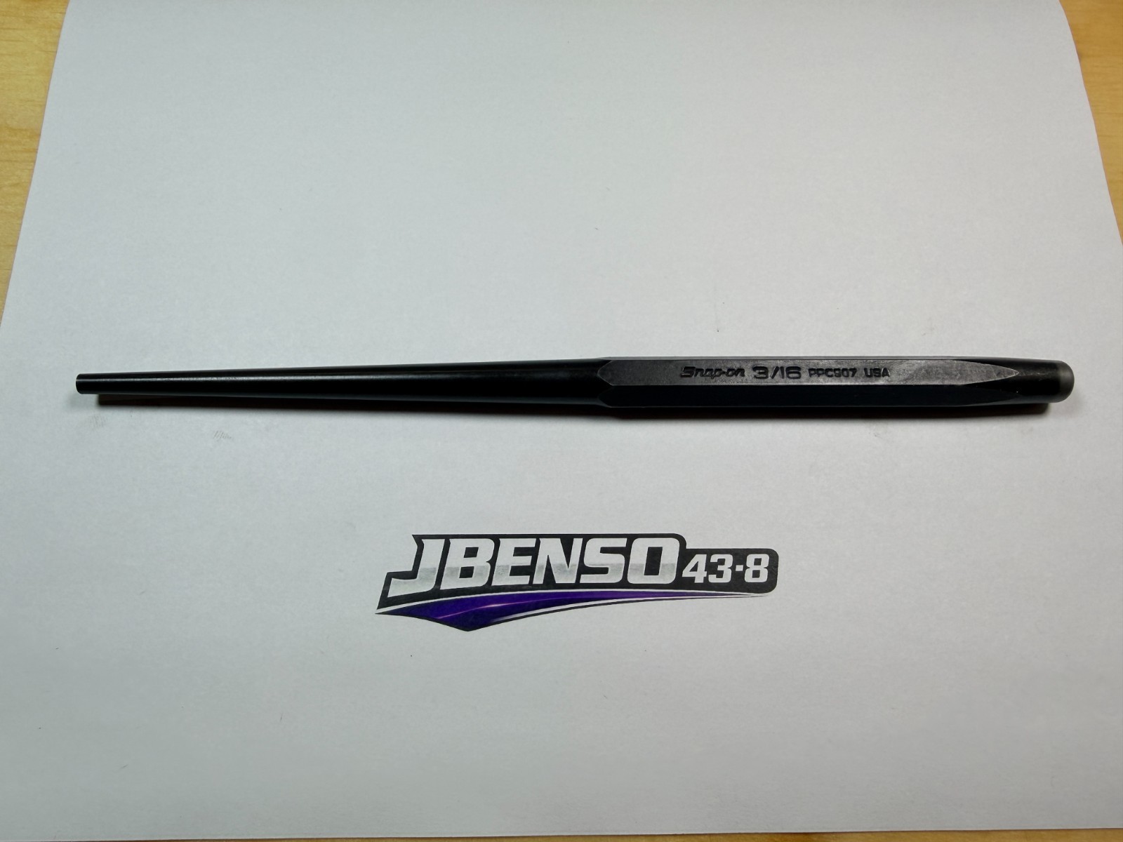 Snap-on Tools USA NEW 9" Length 3/16" Drift Pin Punch PPC907