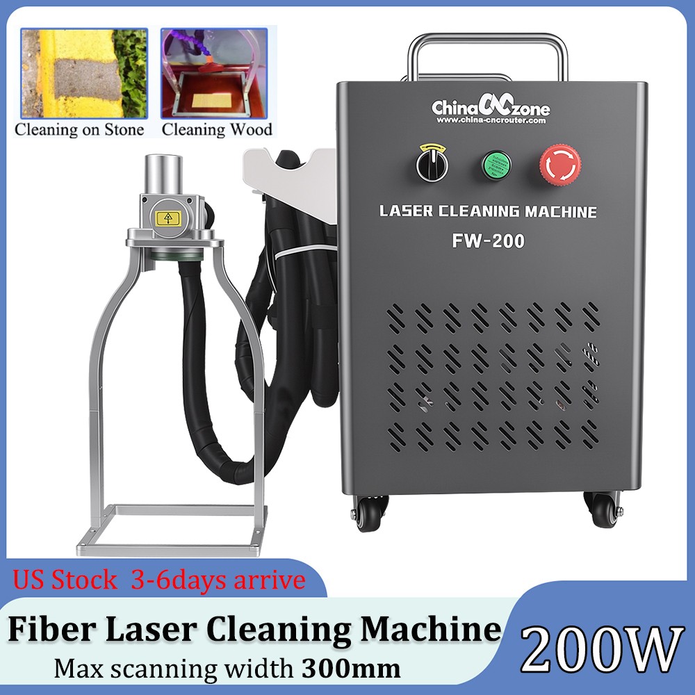 JPT 200W Pulsed Laser Cleaning Machine Metal Wood Clean Rust Paint Removal USA