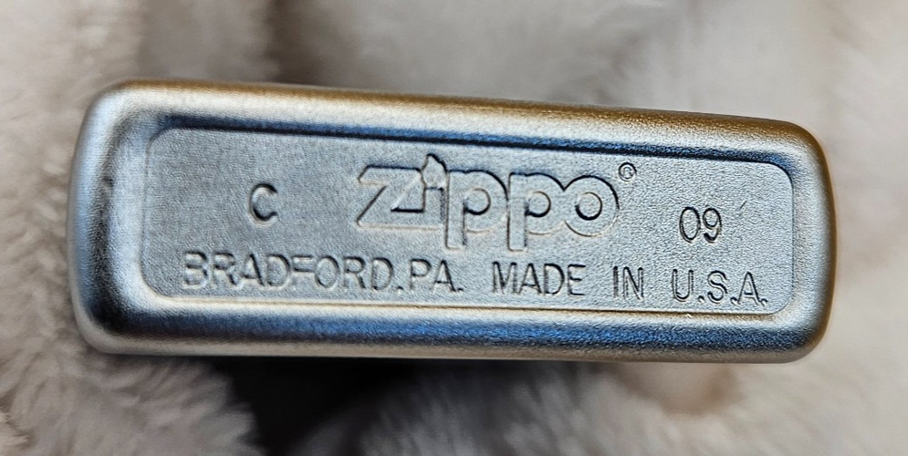 Zippo Lighter 2009 Speedometer 130, Satin Chrome, New, Hypnotic!