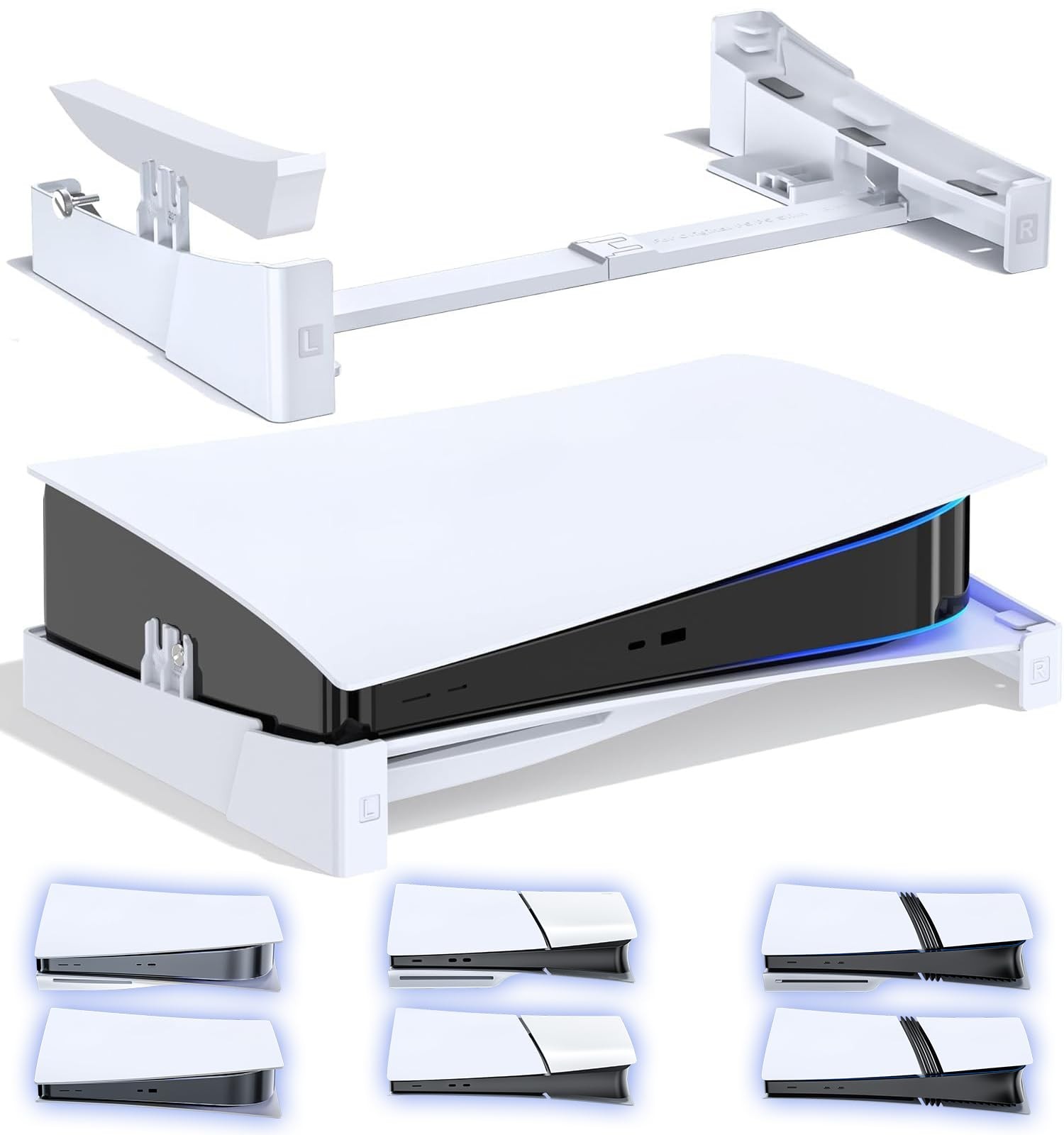 Gaming Console Horizontal Stand Base Stable Support for PS5 Units