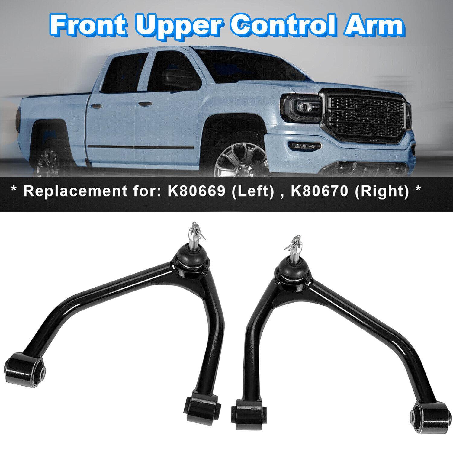 2-4" Lift Front Upper Control Arms for 2007-2018 Silverado Sierra 2WD 4WD STEEL