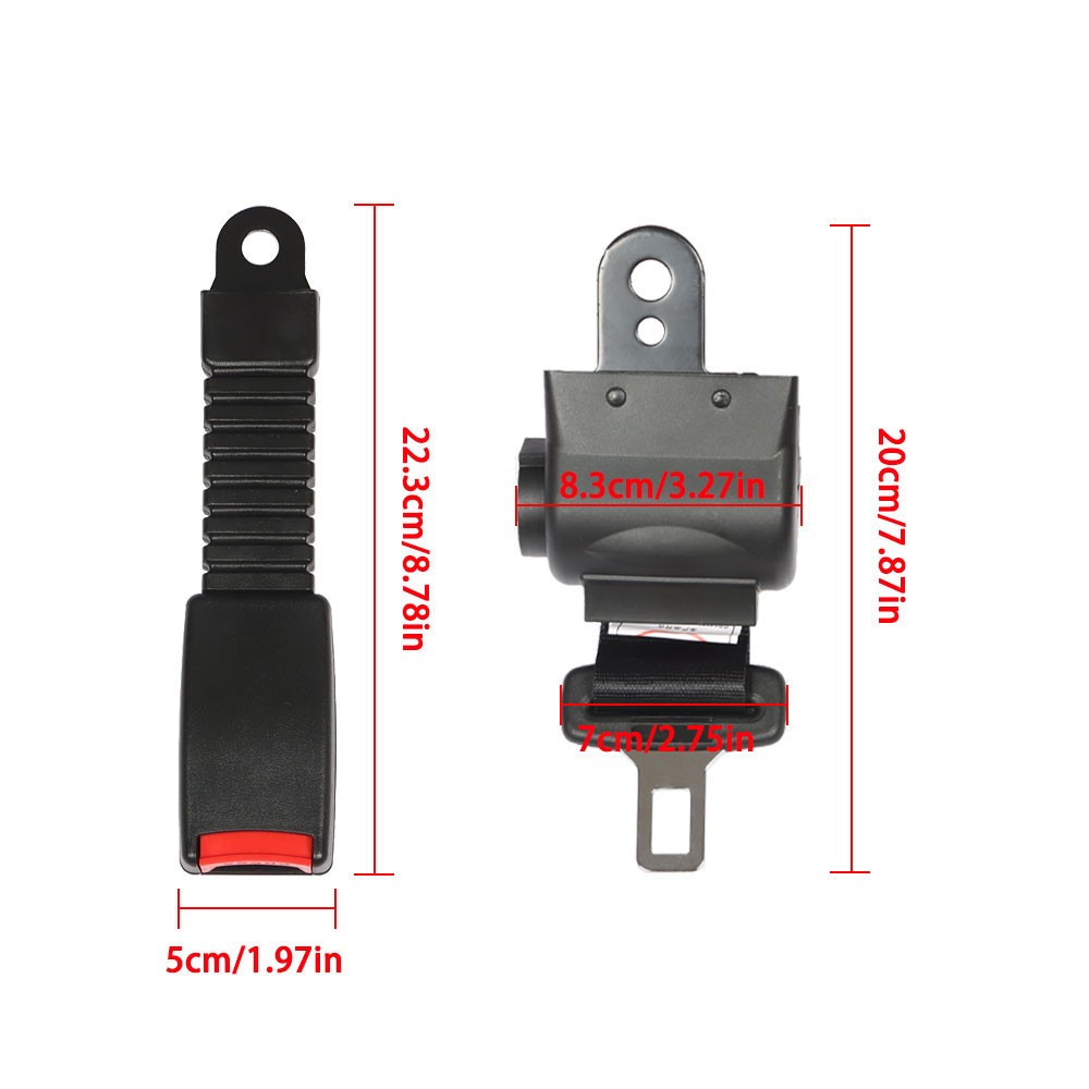 Retractable Seat Belt + Bracket New 2 passenger For E-Z-GO Yamaha Club Car Golf